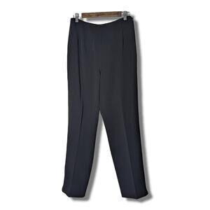 Sigrid Olsen‎ Impressionist Womens Knit Pants Side Zip Sz 12 Stretch Classic Blk